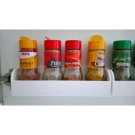 Unbranded 3D Printed Wall-Mount Spice Rack – 8.25" Shelf for Jars & Bottles (No Screws)