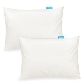 Biloban Toddler Pillowcase 2 Pack, 100% Jersey Cotton Ultra Soft Kids Pillowcase for Sleeping Fit Pillow Sized 13"x 18" or 14"x19", Envelope Style Travel Pillowcase White