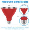 OHLECTRIC PAR38 Red Flood Light Bulb with E26 Base -
