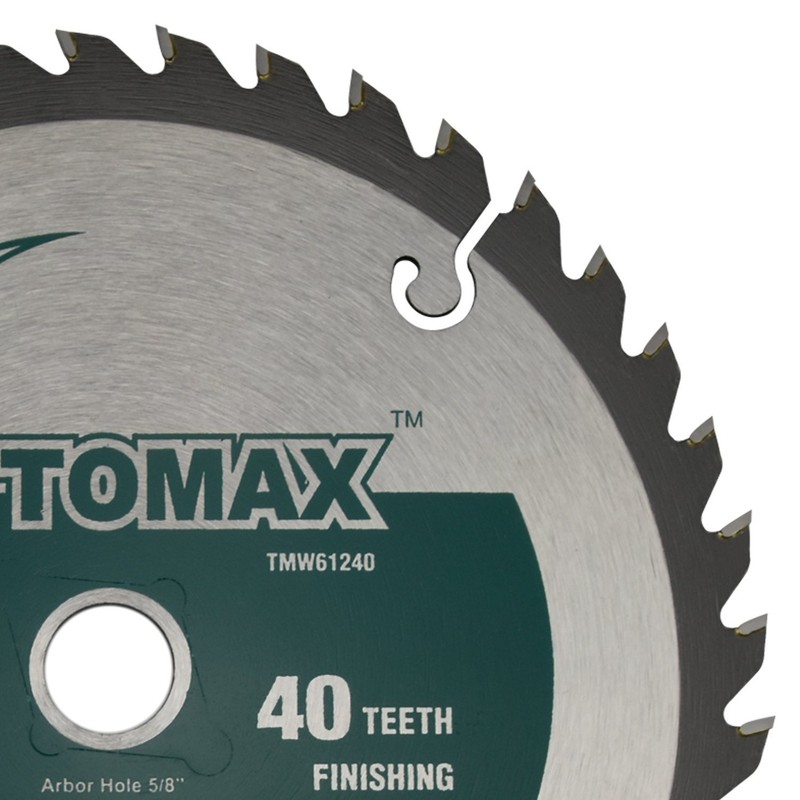 TOMAX 6-1/2-Inch 40 Tooth ATB Finishing Saw Blade with 5/8-Inch