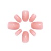 Handcess Oval False Nails Bling Glitter Pink Press on Nails