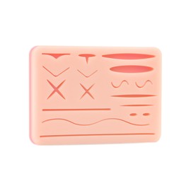 Suture Practice Pad Three-Layer Silicone Skin Kit, Upgraded 17 pre-Cut Wounds, Suture Pad for Medical and Veterinary Students Training
