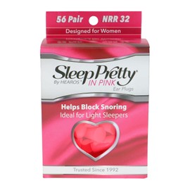 HEAROS Sleep Pretty in Pink, 56 pares, NRR 32, espuma de poliuretano, tamaño pequeño, rosa (5600)