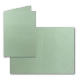 FarbenFroh Folding Cards Set with Envelopes DIN A6/C6 in Eucalyptus (Green) – 50 Sets – 14.8 x 10.5 cm – Premium Quality – FarbenFroh Series