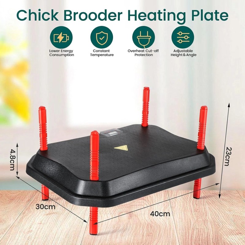 SMART BROODER HEATING PLATE, 30x40cm 50W Chick Heating Plate for
