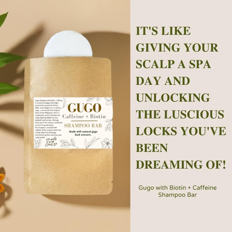 Nature Skin Shop Gugo with Biotin + Caffeine Shampoo Bar