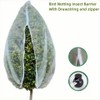 2-Pack White PE Garden Netting with Drawstring, Protective Mesh Covers