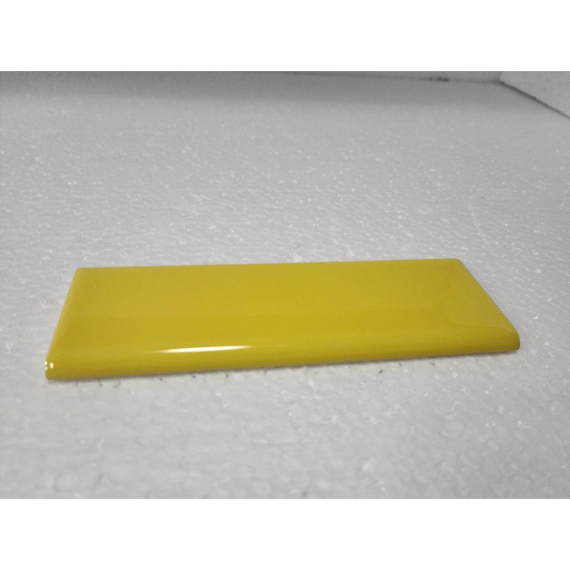 Daltile Sunflower Yellow Ceramic Tile Bullnose Backsplash Curved Edge Subway