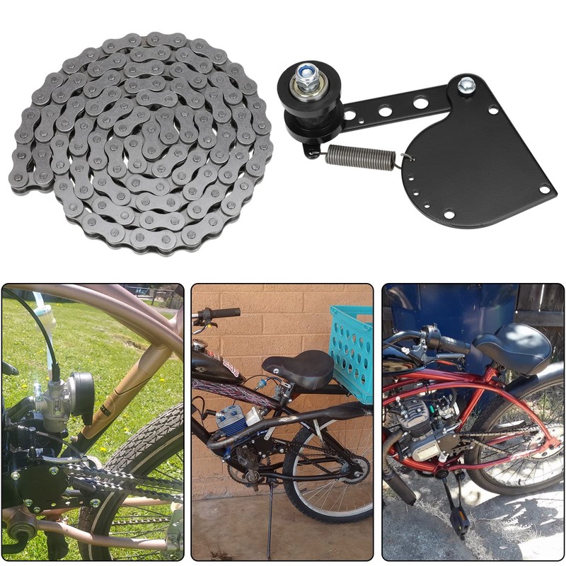 YOXUFA 415H Chain 110L Links with Motorized Bike Chain Tensioner