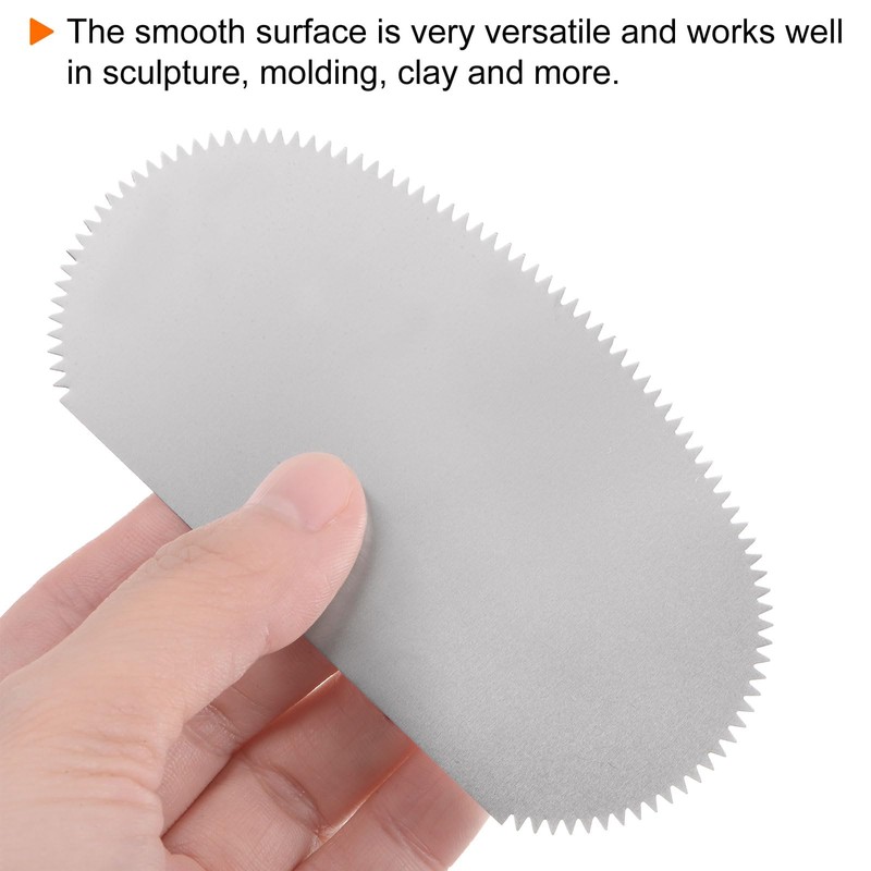 sourcing map 4pcs Stainless Steel Clay Scraper Set Pottery Metal