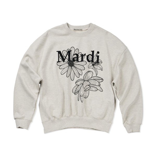 mardi mercredi SWEATSHIRT TRIPLE FLOWER – 100% Cotton, Relaxed Fit,
