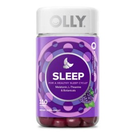 Olly Sleep Melatonina Premium 110 Gomitas Tamaño Extra Grande Sabor Mora Zen