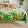 Romanstile St. Patrick's Day Tablecloth, Lucky Shamrock Green and White
