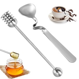 Jam Spoon and Honey Spoon Stainless Steel Honey Spoon 2pcs Honey Dispenser Honey Spoon Stainless Steel Honey Spoon for Jam Yogurt Honey Syrup