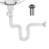 Siphon Sink Kit, Sink Drain Fitting Kit with Flexible Drain