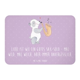 Mr. & Mrs. Panda Magnet Saxophon Liebe - Geschenk, Emotionen, Kühlschrank Dekoration, Kühlschrankmagnet, Geschenk Musiker, Notenblätter, Jazz, wild