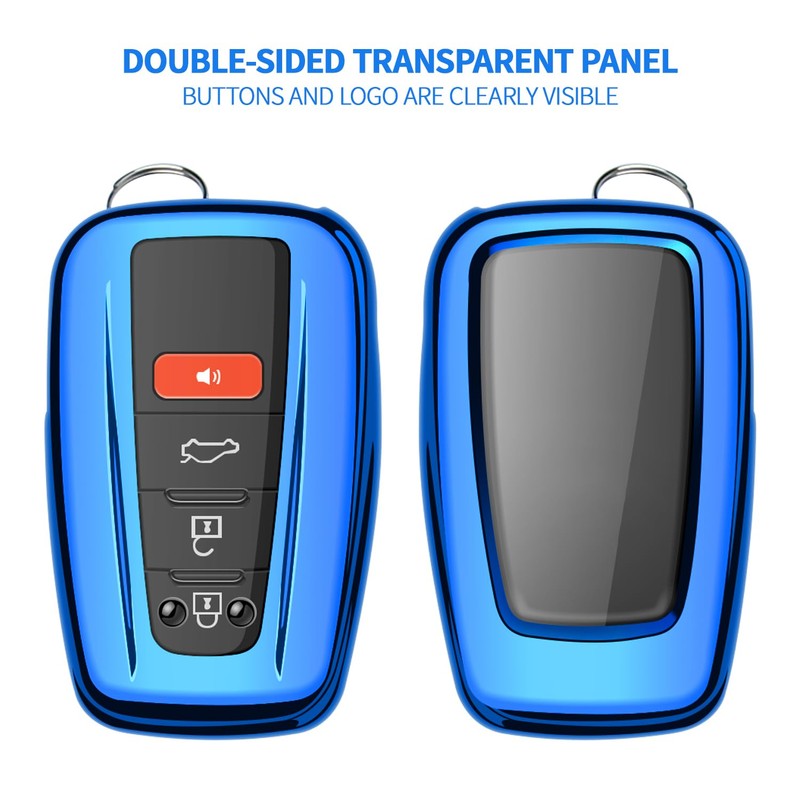 Autophone for Toyota Key Fob Cover with Keychain Soft TPU