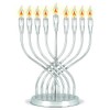 Aviv Judaica Flickering Flame Bulbs 9 Pack, E12 Base, Clear