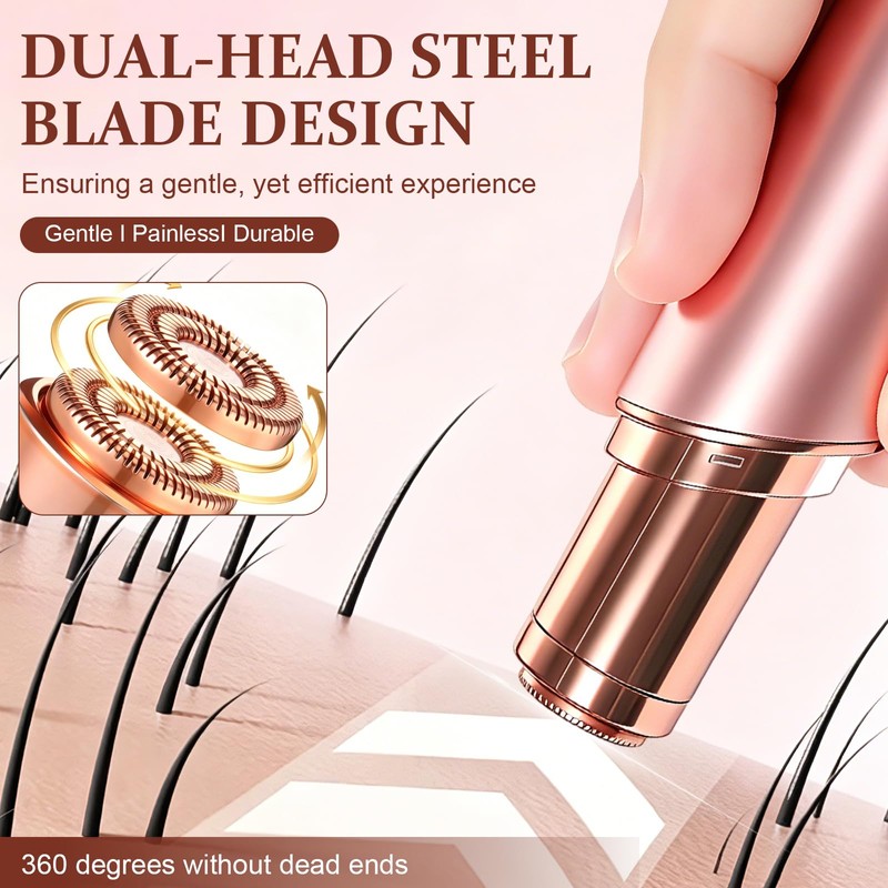 6PCS Gen 2 Replacement Heads for Flawless Facial Hair Remover,