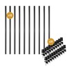 Railing Combo Kit with 10pcs of Round Balusters-26-In and 20pcs