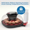 Meuiosd 12-24 Egg Incubator with Humidity Display, Egg Candler, Automatic