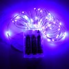 Uhugu Fairy Lights Battery Operated, 16Ft Fairy Lights Battery Operated with 8 Flashing Modes and 8 Hours On 16 Hours Off Timer(Purple,2 Pack)