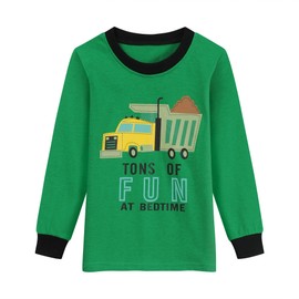 Little Hand Boys Pyjamas Long Sleeve Autumn Winter Children's Sleepwear Rocket Hook Machine Fire Engine Pyjamas 1-7 Years, 6 mud cart