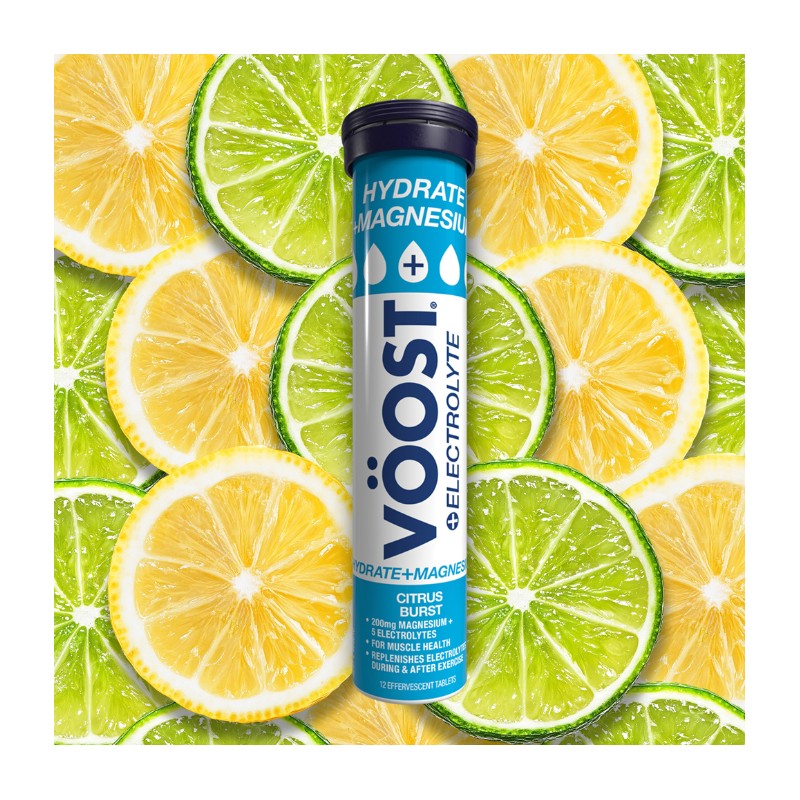 VÖOST Hydrate + Magnesium Citrus Burst Vitamins 12 Effervescent Tablets