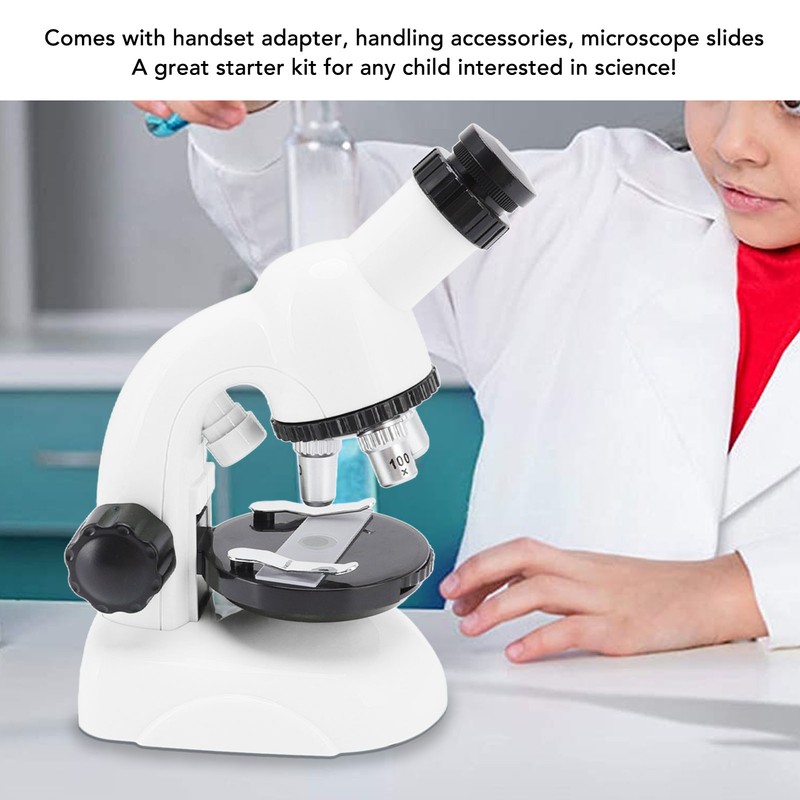 Kids Microscope Science Kit HD Magnifying Glass Student Biological Microscope