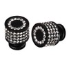LANC Black Crystal Cabinet Knob Kitchen Knobs - Matte Black