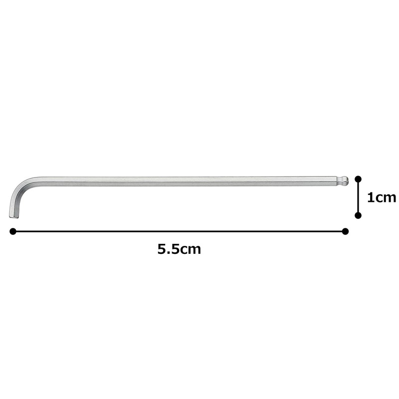 Tone Short Ball Point L-Shaped Wrench BS-1.5S Under Neck Double