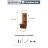 SORWDUERM 4 Pack Brown Leather Coat Hooks Wall for Hanging