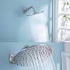 SWHYGER 8 Inch Angled Shower Arm Extension with Flange, Brushed