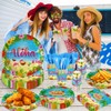 140Pcs Hawaiian Aloha Party Supplies Tableware Set Luau Tropical Party