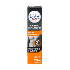 Veet Men Crema Depilatoria para Piel Normal Envase 200 ml