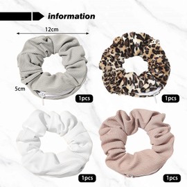 Pack of 4 Hair Bobbles, Hair Accessories, Elastic Hair Bobbles, Ponytail Hair Ties, Decorative Hair Bobbles, Elastic Hair Bobbles, Women's Hair Bobbles