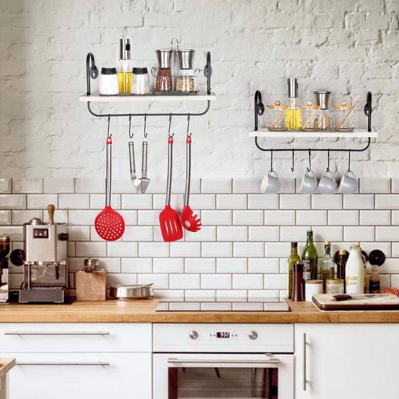 Olakee Floating Wall Shelves for Kitchen Bathroom Coffee Nook with