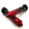 XKMT- Black Red Cruiser Motorcycle 7/8" Inch Spike Hand Grips