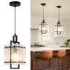 Black Crystal Pendant Light for Kitchen Island, Luxury Water Ripple