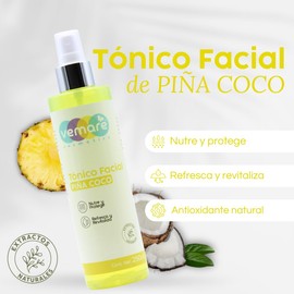 Vemare Cosmetics Tónico Facial Piña Coco Hidrata Y Suaviza 250 ml