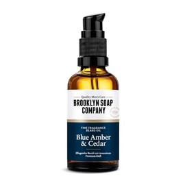 Brooklyn Soap Company, Beard Oil 50 ml Blue Amber & Cedar - Nourishing Beard Oil for Men - For Daily Beard Care - Travel Size Beard Oil, Ideal as a Gift for Men