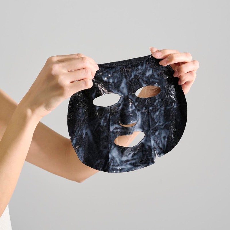 ALFACE Deep Black 4 Pieces Haritsuya Aging Care Mask, Preservative-Free