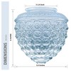 KOR K21846 6-inch Clear Pineapple Style Glass Shade - 3-1/4-Inch