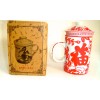 ASIAN MADE LIDDED TEA CUP WITH INFUSER ASIAN TEA PORCELAIN-