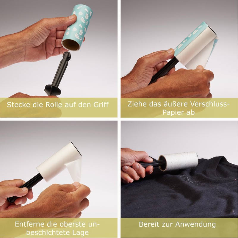 Smart-Planet Lint Roller 5 Rolls 100 Sheets Extra Sticky Lint