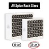 AllSpice Wood Spice Rack, Includes 30 4oz Jars- Matte White