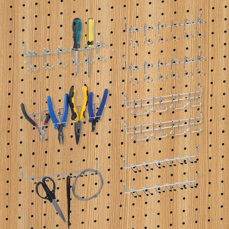 JOUTYFOR 9 Pcs Pegboard Screwdriver Holders Organizer Pegboard Plier Holders