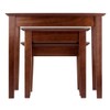 Pemberly Row 3-Piece Rectangular Top Solid Wood Nesting Tables in
