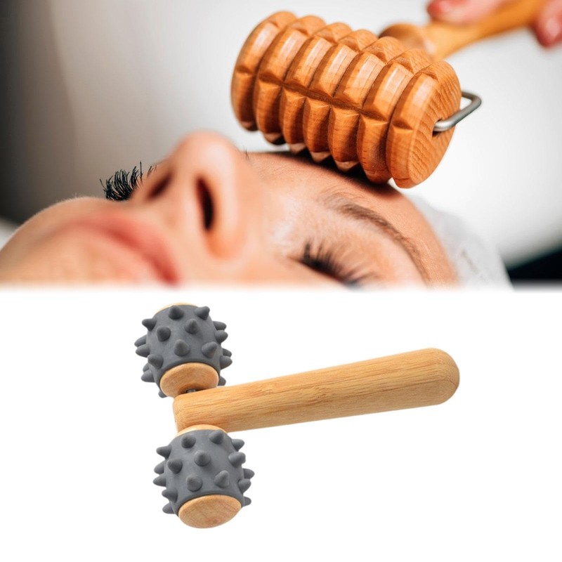 Oshhni T Shape Massager, Meridian Rolling Stick, Double Head,Multipurpose Muscle