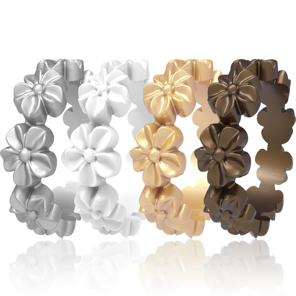 icooci 7/4 Packs Silicone Rings for Women – Soft and